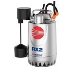 Pedrollo - pompe de relevage vide cave rxm2 - gm � flotteur magn�tique inox puisard �troit 0, 5hp �vacuation ...