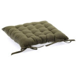 Pegane - lot de 4 coussins de chaise en coton taupe, 38 x 38 cm