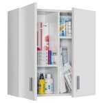 Mobimarket - armoire suspendue polyvalente blanche 59x60