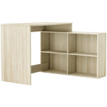 Pegane - bureau d'angle en panneau de particules, ch�ne shannon - 111, 9 x 76, 7 x 100, 7 cm