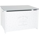 Coffre  jouets gris en bois - l. 58 x l. 38 x h. 38 cm pegane