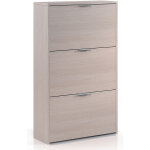 Pegane - commode à chaussures en bois de 3 portes coloris chêne - 113 x 60 x 22 cm Pegane - commode à chaussures en bois de 3 portes coloris chêne - 113 x 60 x 22 cm