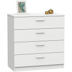Pegane - commode meuble de rangement coloris blanc - hauteur 78 x longueur 74 x profondeur 40 cm