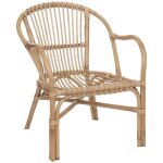 Pegane - fauteuil en rotin coloris naturel - longueur 60 x profondeur 68 x hauteur 77 cm