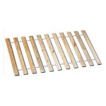 Pegane - grand sommier  lattes en pin massif pour lit 2 personnes, 198 x 140 x 2 cm
