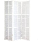 Pegane - paravent japonais shoji en bois blanc de 3 pans Pegane - paravent japonais shoji en bois blanc de 3 pans