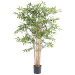 Pegane - plante artificielle haute gamme spécial extérieur en bambou artificiel, couleur verte - dim ... Pegane - plante artificielle haute gamme spécial extérieur en bambou artificiel, couleur verte - dim ...