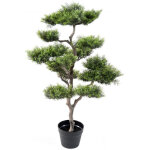 Pegane - plante artificielle haute gamme spcial extrieur / pin artificiel bonsai - dim : 95 x 60 cm ...