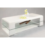 Pegane - table basse justine coloris blanc haute brillance, 1200 x 600 x 400 mm