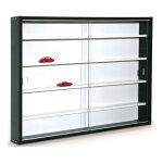 Pegane - vitrine murale pour miniature en panneaux de particules blanc et noir, l80 x p9, 5 x h60 cm Pegane - vitrine murale pour miniature en panneaux de particules blanc et noir, l80 x p9, 5 x h60 cm