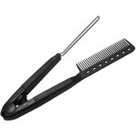 Peigne lisser en forme de v pour cheveux, brosse  lisser portable et pratique, peigne coiffant anti ...