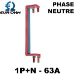 Peigne vertical 1p + n pour interrupteur diffrentiel 40a et 63a - type peigne vertical - peigne vertical ...