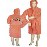 Peignoir de bain enfant 'fc barcelone toons mango t6' velours 100% coton - orange