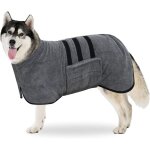 Peignoir en microfibre, serviette extra absorbant et s�chage rapide avec velcro et bande r�tractable ...