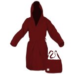 Peignoir technique poddy en microfibre bordeaux m