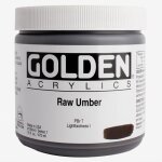 Peinture acrylique �paisse - golden - raw umber - 473ml - marron - r�sistance � la lumi�re