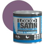 Loxxo - peinture acrylique murs & plafonds - monocouche - satin conditionnement: 0, 5l - couleur: patchouli ...