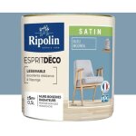 Peinture acrylique ripolin esprit dco satin bleu moorea 0, 5 l