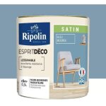 Peinture acrylique ripolin esprit déco satin bleu moorea 0, 5 l Peinture acrylique ripolin esprit déco satin bleu moorea 0, 5 l