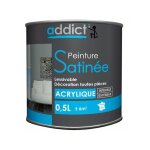 Peinture acrylique satin 0. 5 litre coton addict