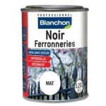 Peinture antirouille blanchon noir ferronneries mat 0, 25l rendement 12m2 / l / couche pour tous les ...