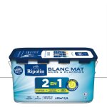Ripolin - peinture blanc mat pour murs et plafonds avec sous - couche intégrée - 2, 5l Ripolin - peinture blanc mat pour murs et plafonds avec sous - couche intégrée - 2, 5l