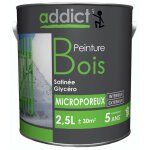 Peinture bois 2. 5 litres gris mineral addict