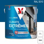 Peinture bois extrieur climats extrmes ral 5010 bleu bretagne satin 2l v33