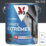 V33 - peinture bois extrieur climats extrmes ral 7016 gris anthracite satin 5l