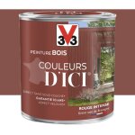 Peinture bois v33 couleurs d'ici rouge intense 0, 5 l