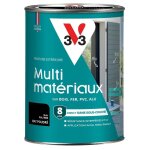 V33 - peinture ext�rieure multi - mat�riaux noir ral 9005 mat poudr� 1, 5l