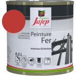 Peinture fer antirouille rouge vif jafep 0, 5 l