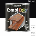 Rust - oleum - peinture fer combicolor original ral 9005 noir fonc brillant 750ml