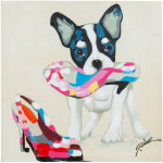 Peinture à l'huile sur toile realisé manuallement scarpe e cane Peinture à l'huile sur toile realisé manuallement scarpe e cane
