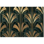 Peinture murale abstraite art deco or chambre salon 150x105