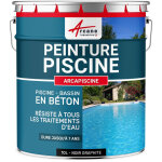Arcane industries ? peinture de piscine imperm�able pour b�ton ? couleur noir graphite ral 9011 ? r�siste ...