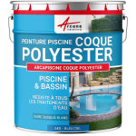 Peinture piscine, coque polyester, peinture hydrofuge, imperm�abilisante, piscine et bassin - 5 kg (jusqu'� ...