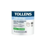 Tollens ? peinture acrylique velours blanche 1l ? finition satin douce ? lessivable ? rendement 10m� ...
