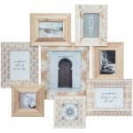 Cadre p�le - m�le multivues 8 photos en bois et verre 77 x 72 cm - atmosphera