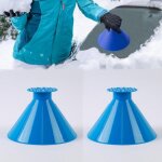 Pelle � glace pour pare - brise de voiture, 2 pi�ces pelle � glace color�e, pelle � neige � c�ne magique ...