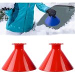 Pelle � glace pour pare - brise de voiture, 2 pi�ces pelle � glace color�e, pelle � neige � c�ne magique ...