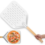 Pelle a pizza, 12 pouces 39. 5 x 30cm pelle a pizza perfor�e inox, professionnelle support de grande ...