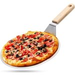 Pelle � pizza en acier inoxydable avec manche en bois, poussoir � pizza pour pierre � pizza, poussoir ...
