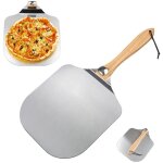 Pelle � pizza en aluminium avec manche en bois pliable de 30 cm, longueur totale de 63, 5 cm, utilisable ...