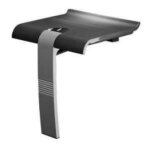 Godonnier - si�ge de douche pmr pellet design escamotable gris anthracite pi�tement aluminium �poxy gris ...