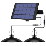 Pendantes lumineuses solaires  panneau ajustable, capteur d'allumage automatique, rsistantes  l'eau ...