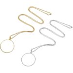 Pendentif loupe 5x, 2 pi�ces mini loupe monocle lentille portable monocle loupe