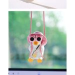 Pendentif de voiture canard rose (1 pi�ce) - d�coration mignonne pour r�troviseur arri�re (rose) - canard ...