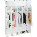 Relaxdays - penderie armoire cubes tagre rangement 25 casiers plastique modulable diy hxl 234x180 cm, ...