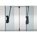 Penderie rabattable � fixation lat�rale beaufort - port�e 15 kg - finition noir - lift 700 - ambos